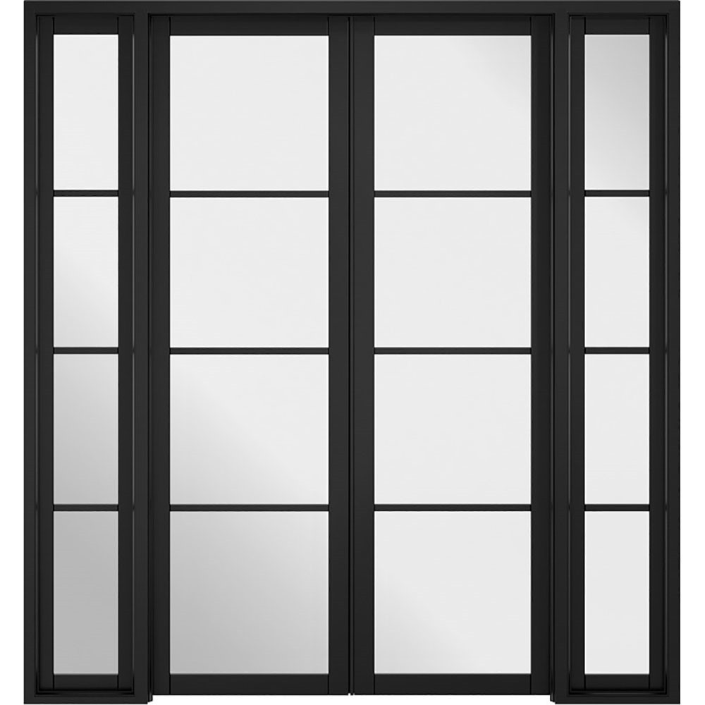 LPD Soho W4 Black Fully Finished Clear Glass Internal Door Room Divider - 2031mm x 1904mm (80 inch x 75 inch)