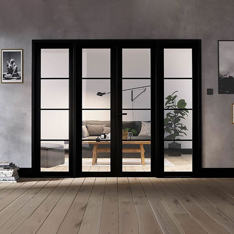LPD Soho W4 Black Fully Finished Clear Glass Internal Door Room Divider 2031mm x 2478mm (80