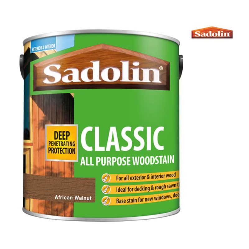 Product image for Sadolin Classic All Purpose Woodstain 2.5l - African Walnut