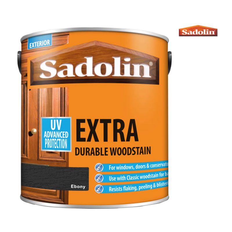 Product image for Sadolin Extra Durable Woodstain 2.5l - Ebony