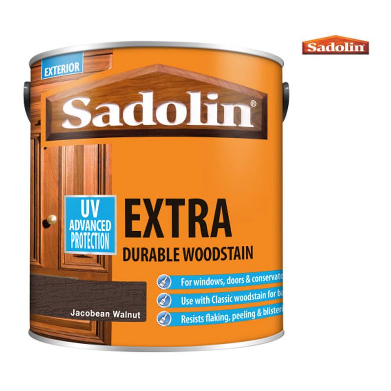 Product image for Sadolin Extra Durable Woodstain 2.5l - Jacobean Walnut