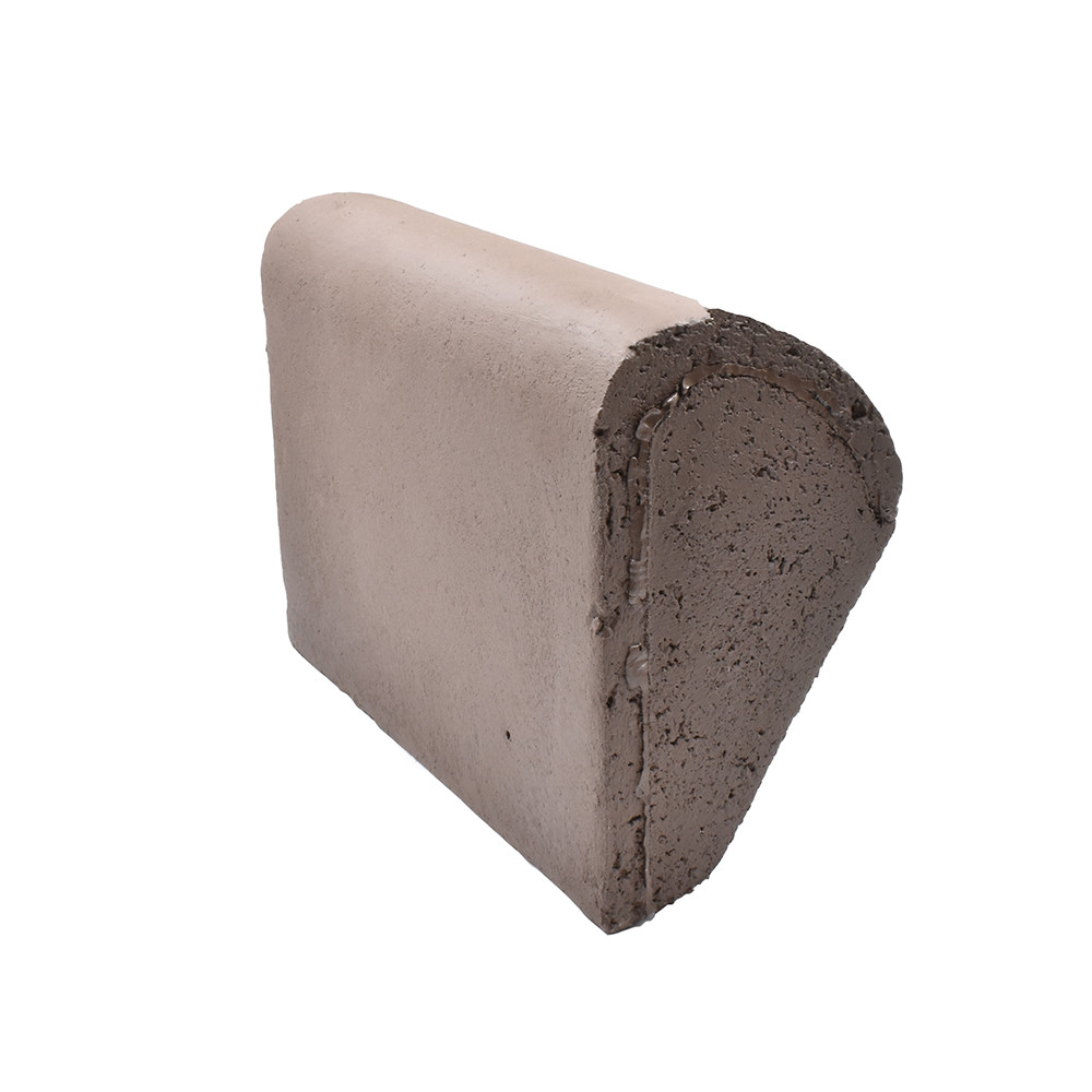 Sandtoft Concrete Half Round Left Hand Mono Ridge with Block End - Brown