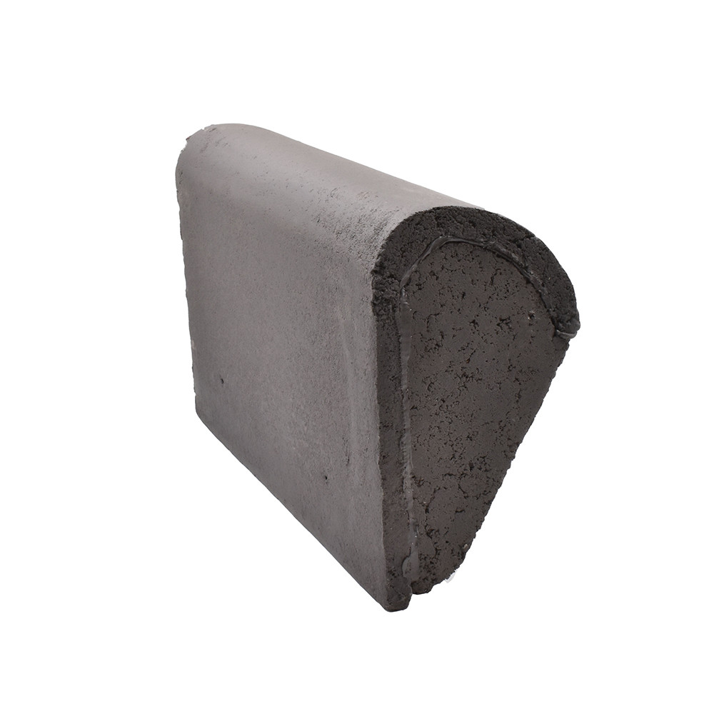 Sandtoft Concrete Half Round Left Hand Mono Ridge with Block End - Dark Grey