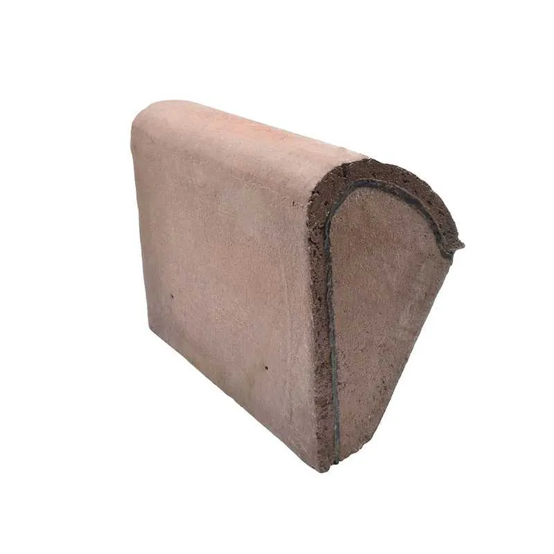 Universal Half Ridge Sandtoft Concrete Half Round Left Hand Mono Ridge with Block End - Dark ...