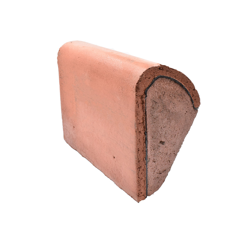 Sandtoft Concrete Half Round Left Hand Mono Ridge with Block End - Rustic