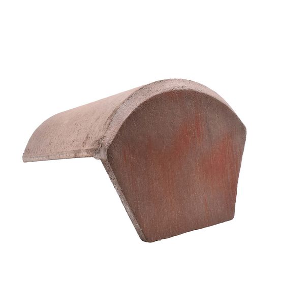 Mini Half Round Ridge Sandtoft Concrete Half Round Ridge with Block End - Dark Heather ...