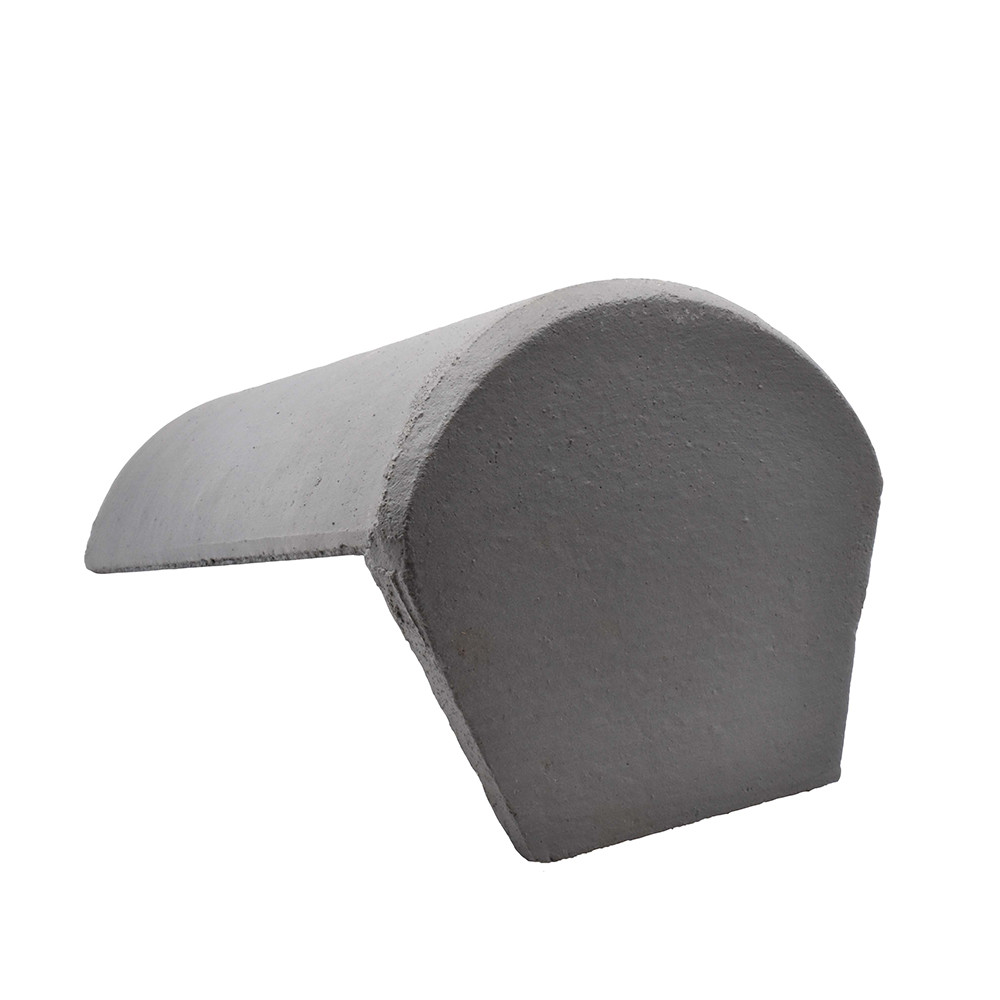 Sandtoft Concrete Half Round Ridge with Block End - Light Grey