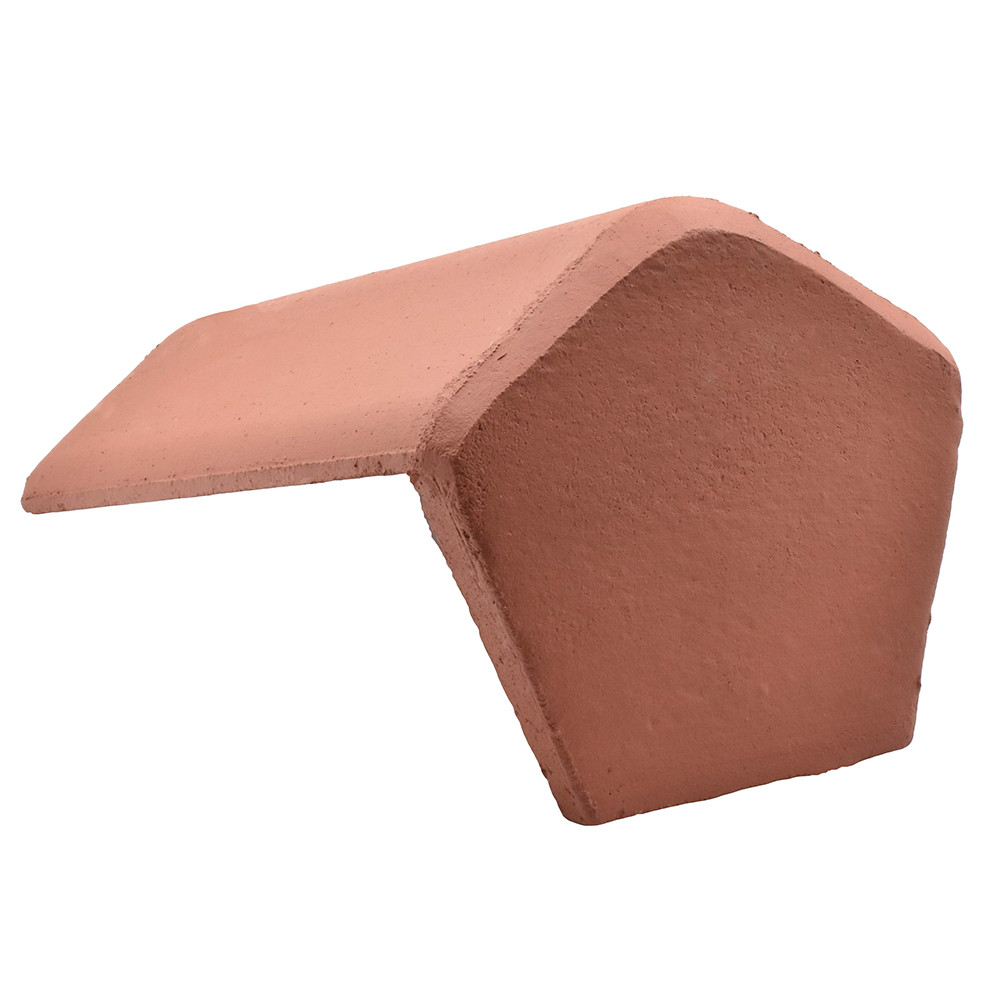 Sandtoft Concrete Multi Angle Ridge with Block End - Terracotta Red