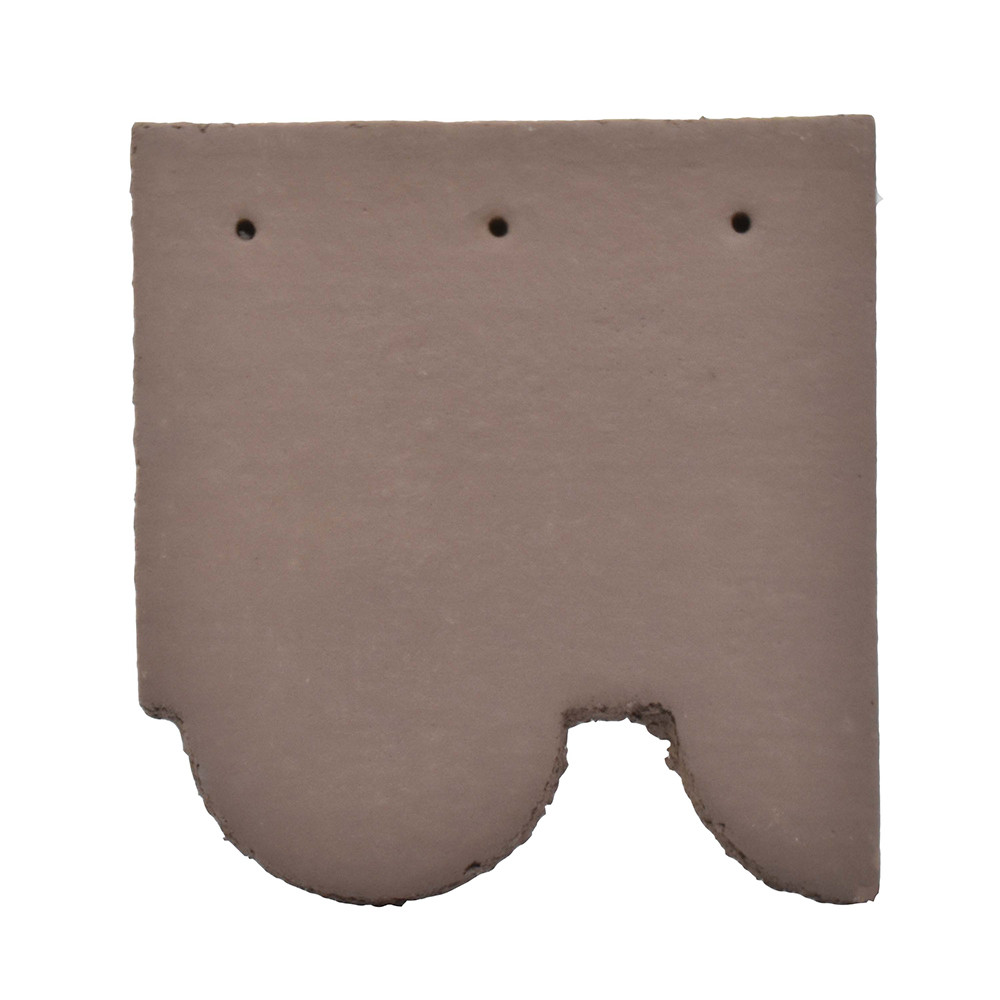 Sandtoft Concrete Plain Club Feature Right Hand Tile & Half - Brown