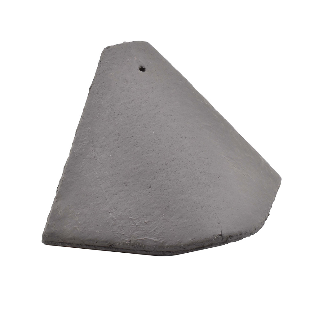 Sandtoft Concrete Plain Tile Bonnet Hip - Dark Grey