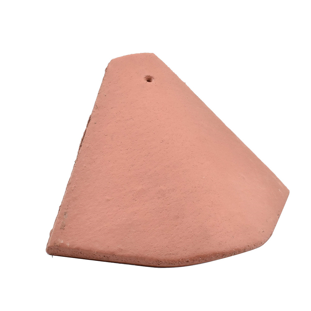 Sandtoft Concrete Plain Tile Bonnet Hip - Terracotta Red