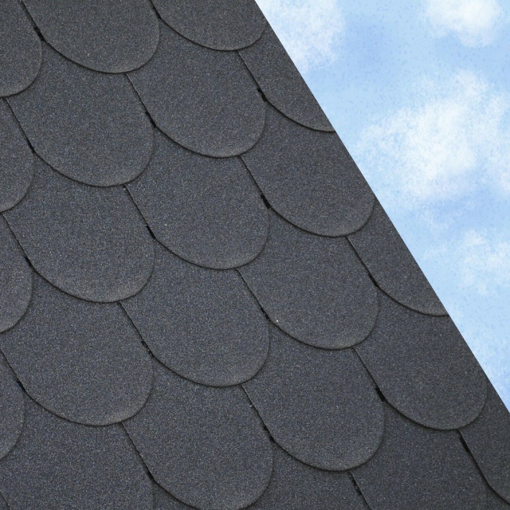 Roofing Superstore Scalloped Roofing Bitumen Felt Shingles - 3m2 Pack