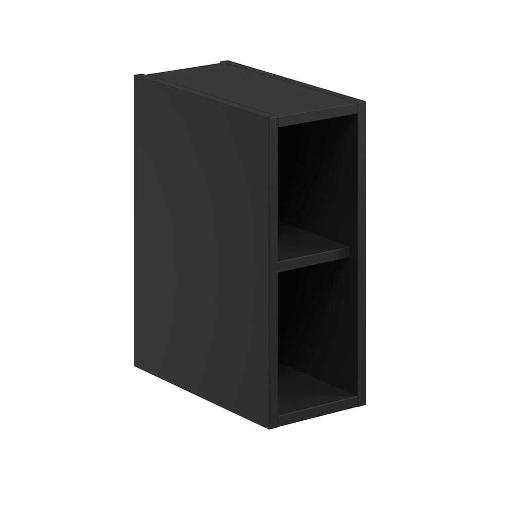Scudo Alfie 200mm x 500mm x 389mm Wall Hung Matt Black Side Storage Unit