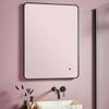 Scudo Alfie Soft Edge LED Black Mirror with Demister