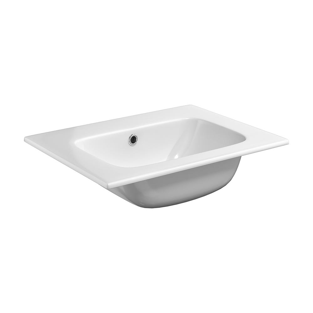 Scudo Aubrey 465mm White Vanity Basin - 1 Tap Hole