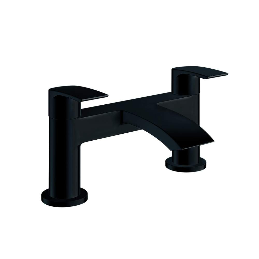 Scudo Black Belini Matt Bath Filler Brass