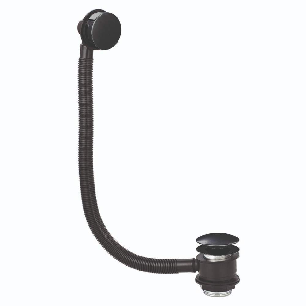 Scudo Black Pop Up Bath Waste And Overflow Brass Plastic