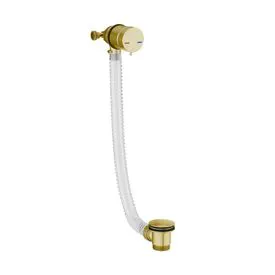 Scudo Brushed Brass Bath Filler and Overflow