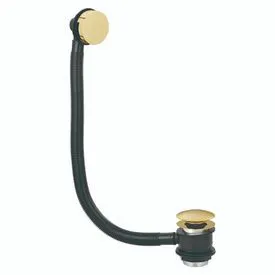 Scudo Brushed Brass Pop Up Bath Waste and Overflow