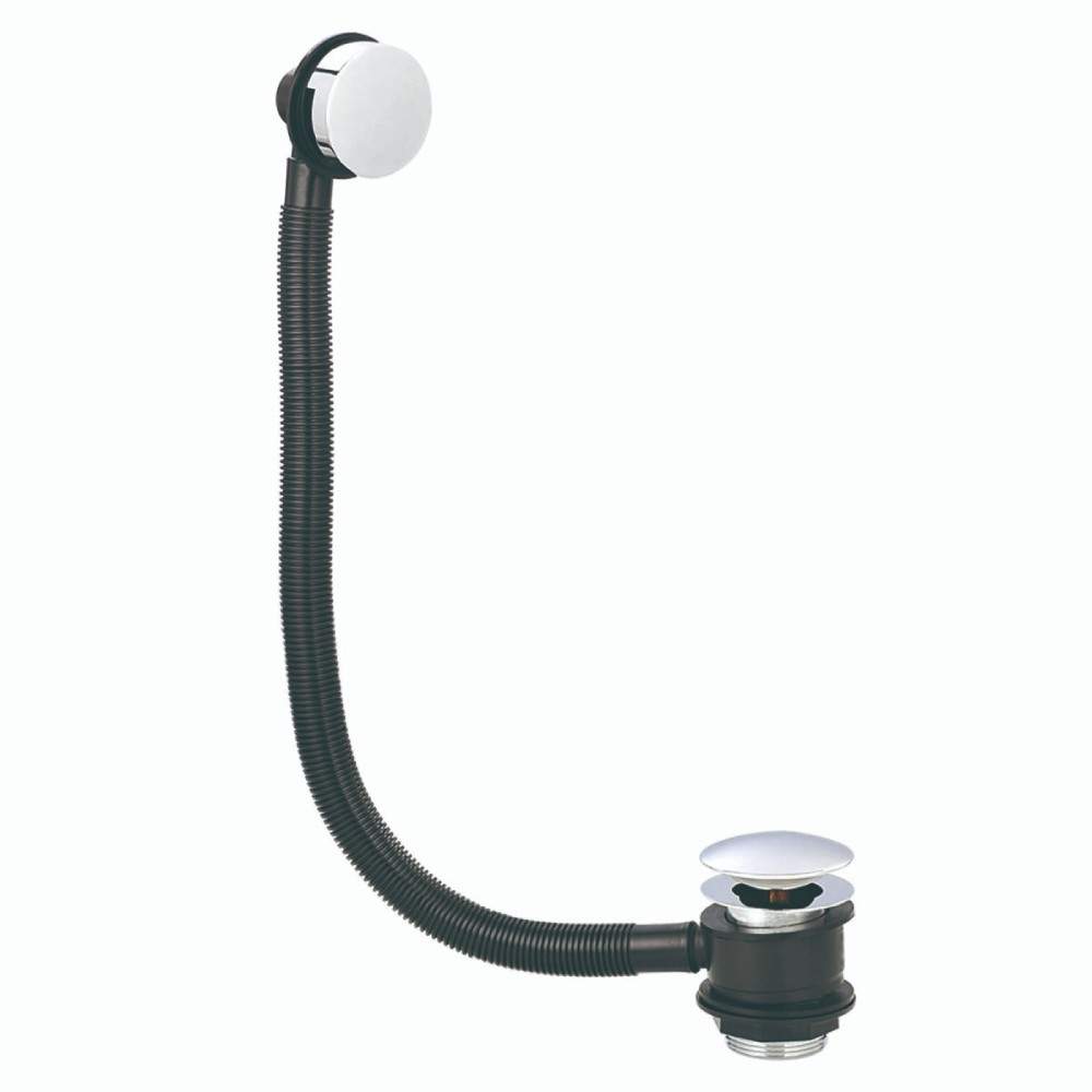 Scudo Chrome Pop Up Bath Waste And Overflow Brass Plastic