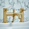 Scudo Core Brushed Brass Mixer Tap & Shower Set