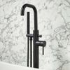 Scudo Core Freestanding Matt Black Bath/Shower Mixer Tap