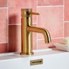 Scudo Core Mono Brushed Brass Basin Mixer Tap
