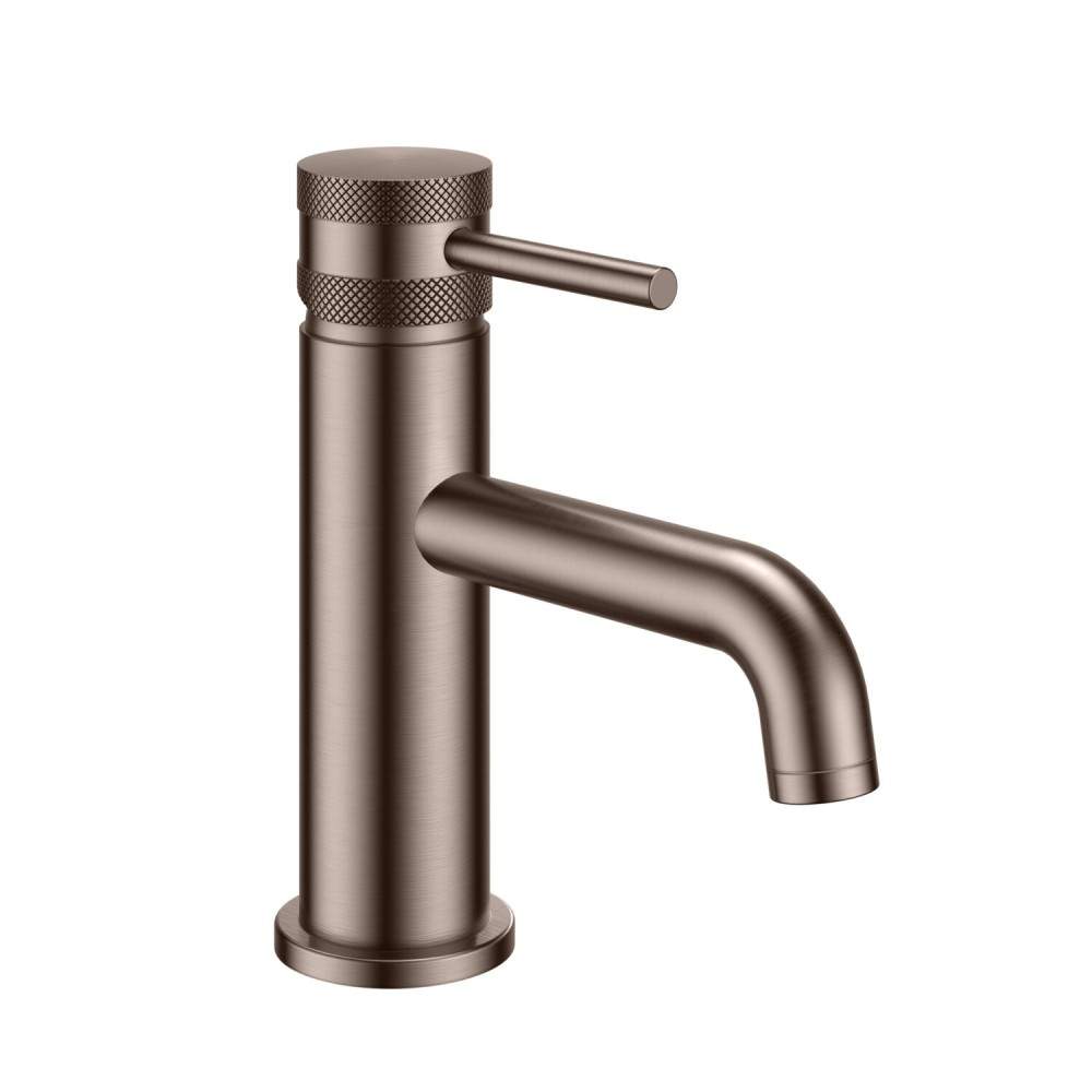 Scudo Bronze Core Mono Brushed Basin Mixer Tap Brass Stainless Steel