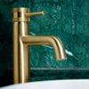Scudo Core Tall Mono Brushed Brass Basin Mixer Tap