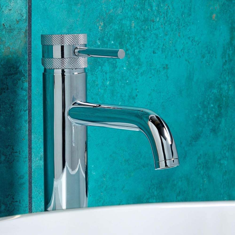 Scudo Chrome Core Tall Mono Basin Mixer Tap Brass