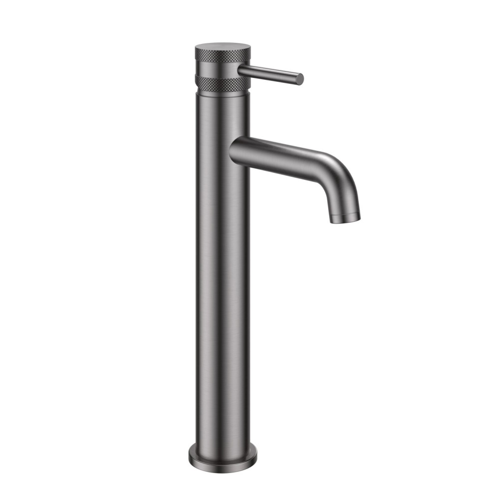 Scudo Core Tall Mono Gunmetal Basin Mixer Tap