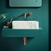 Scudo Core Wall Mounted Brushed Bronze Basin Tap