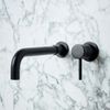 Scudo Core Wall Mounted Matt Black Basin Tap