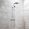 Scudo Elliot Chrome Square Rigid Riser Shower