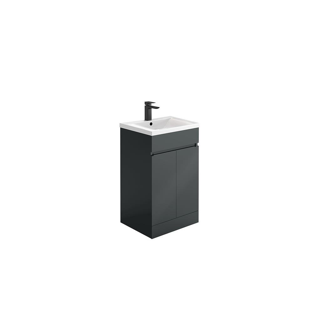 Scudo Empire 500mm x 810mm x 365mm 2-Door Free Standing Anthracite Vanity Unit