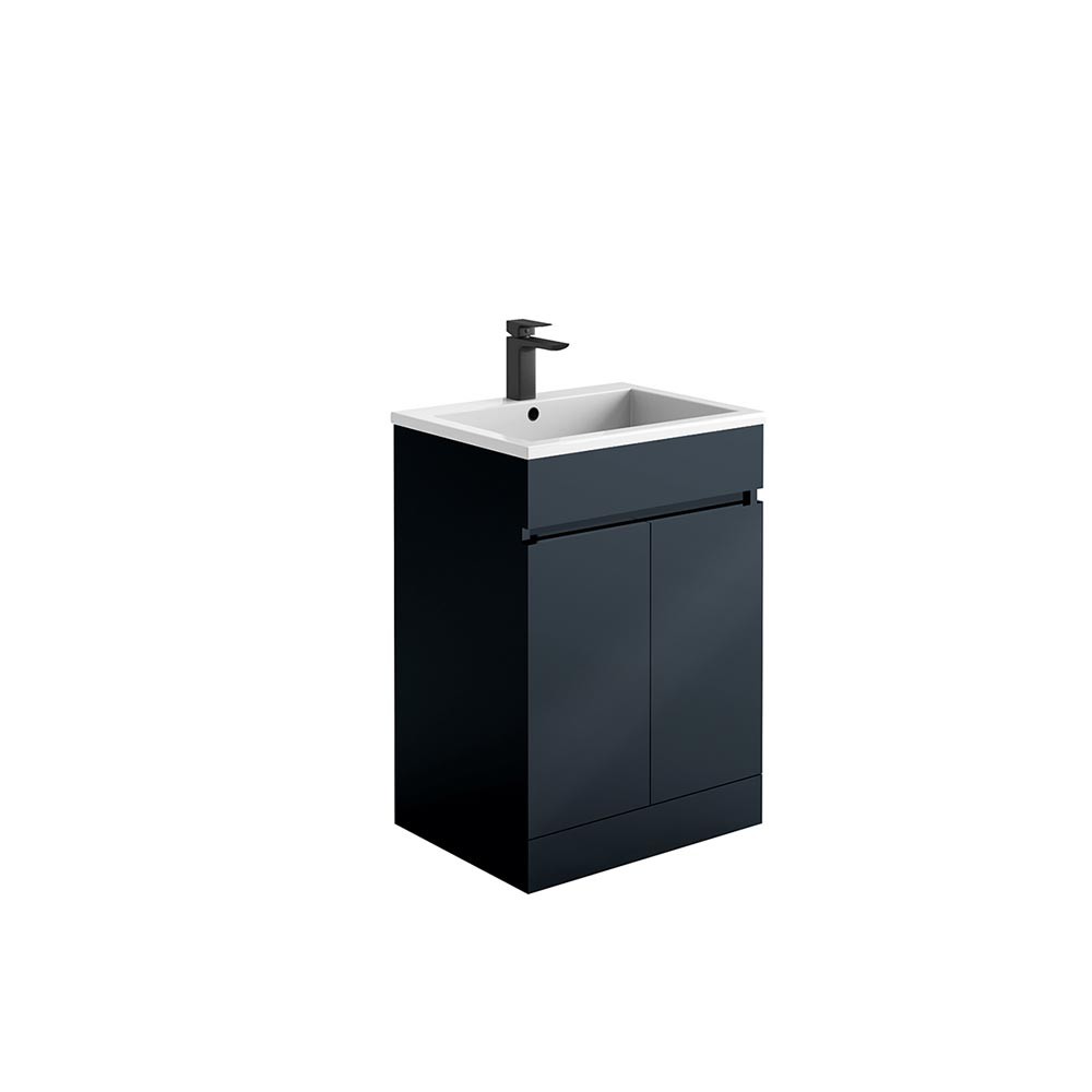 Scudo Empire 600mm x 810mm x 445mm 2-Door Free Standing Anthracite Vanity Unit