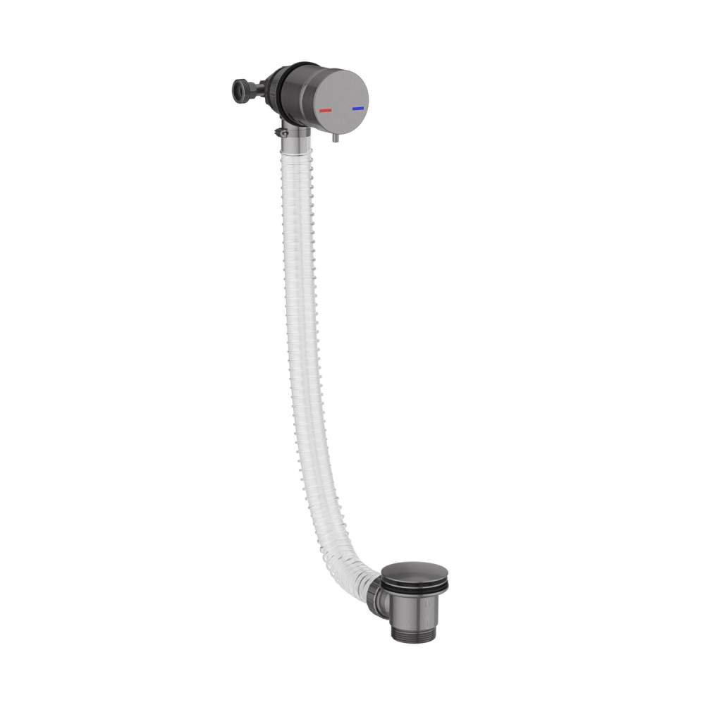 Scudo Gunmetal Grey Gunmetal Bath Filler And Overflow Brass Plastic Stainless Steel