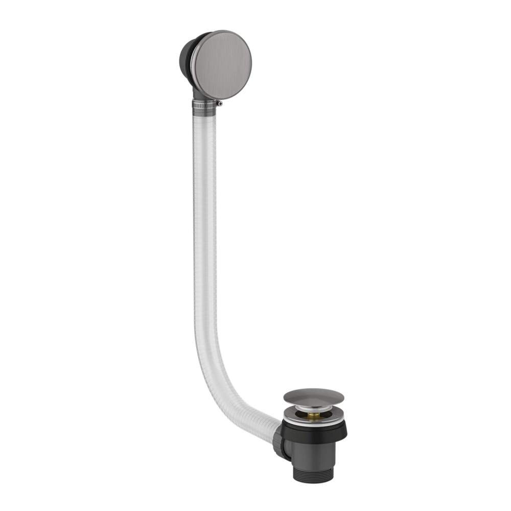 Scudo Gunmetal Grey Gunmetal Pop Up Bath Waste And Overflow Brass Plastic