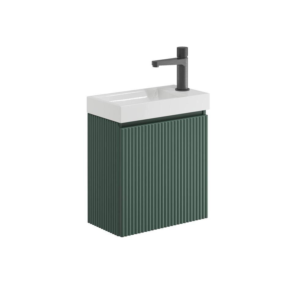 Scudo Linea 400mm x 216mm x 400mm 1-Door Wall Hung Reed Green Cloakroom Unit
