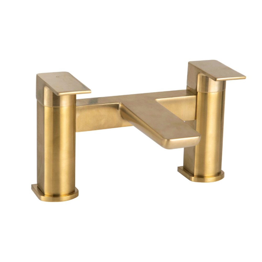 Scudo Muro Brushed Brass Bath Filler