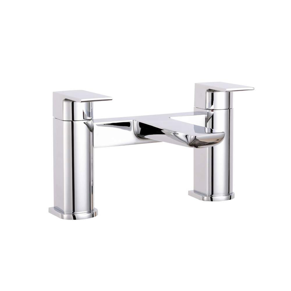 Scudo Chrome Muro Bath Filler Brass