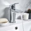 Scudo Muro Mini Mono Chrome Basin Mixer Tap with Waste