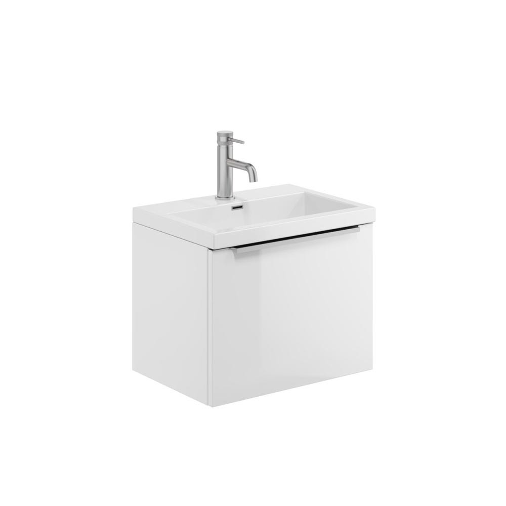 Scudo Muro Plus 365mm White Basin - 1 Tap Hole