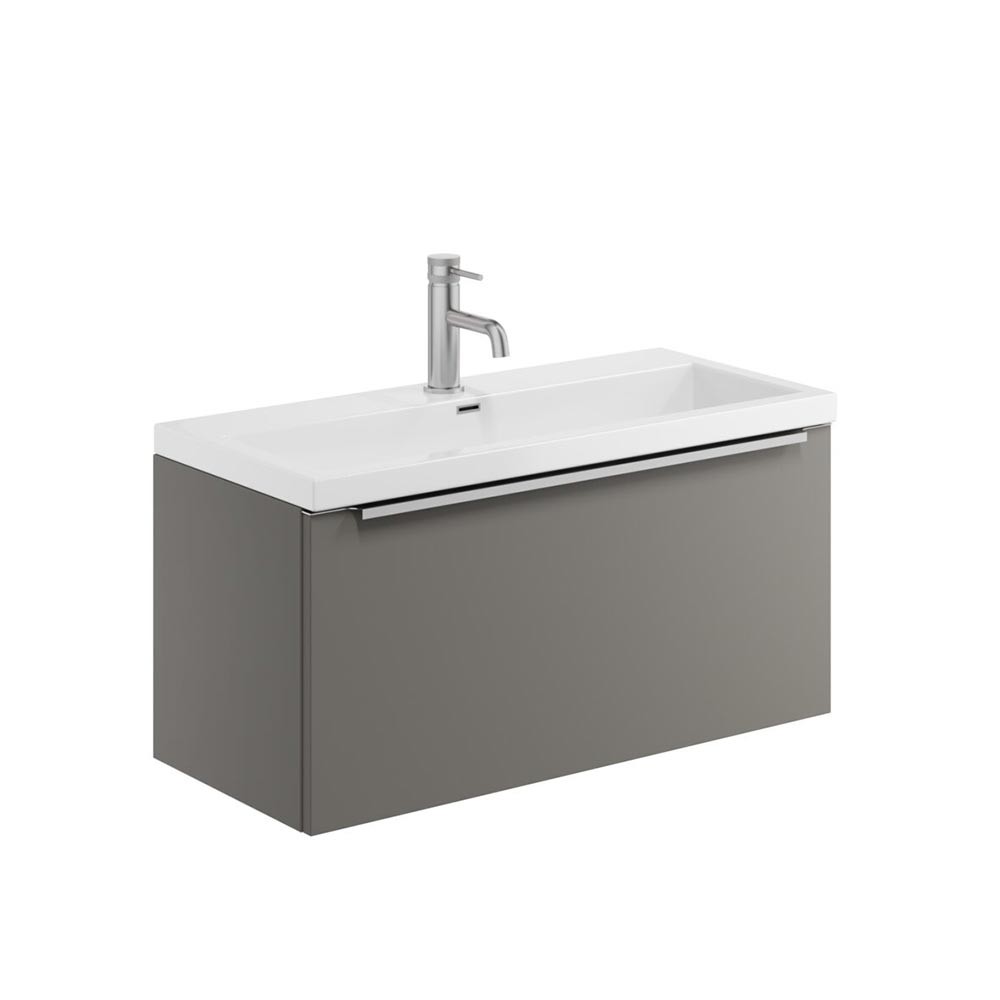 Scudo Muro Plus 800mm x 330mm x 355mm 1-Drawer Wall Hung Dust Grey Unit