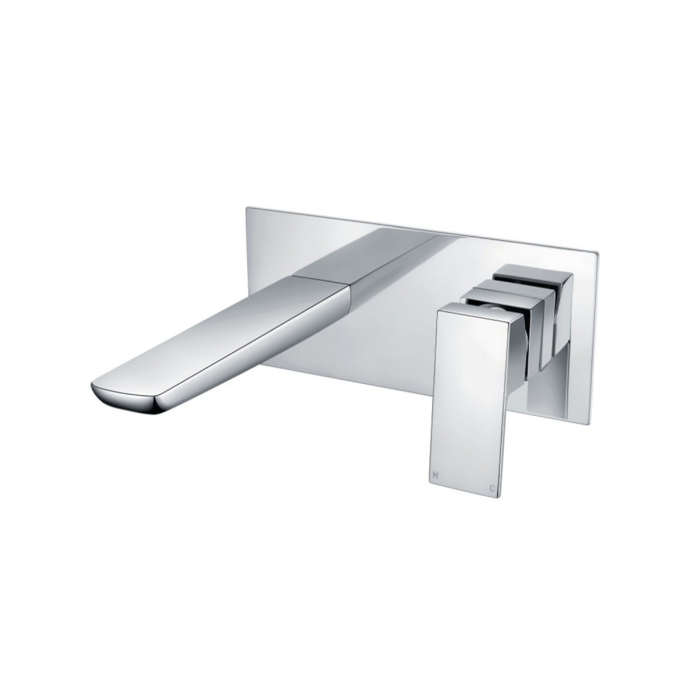Scudo Muro Wall Mounted Chrome Basin Mixer Tap