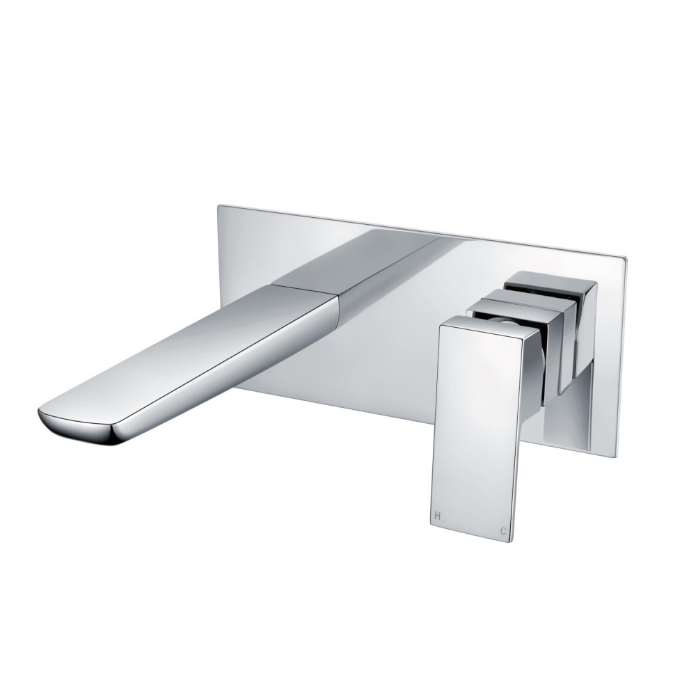 Scudo Muro Wall Mounted Chrome Bath Mixer