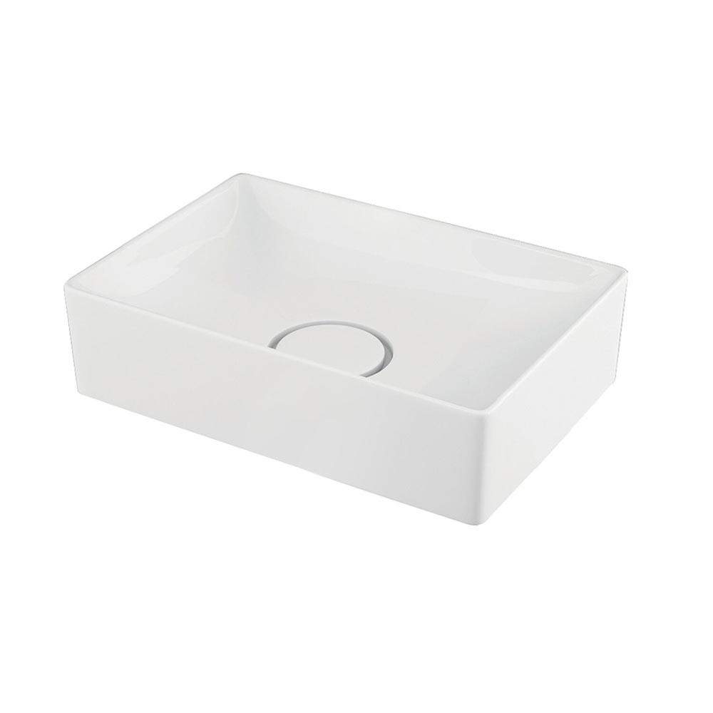 Scudo White Stance 420Mm X 270Mm Countertop Basin Polymarble