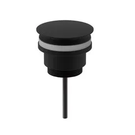 Matt Black Unslotted Pop Up Basin Push Click Waste Set