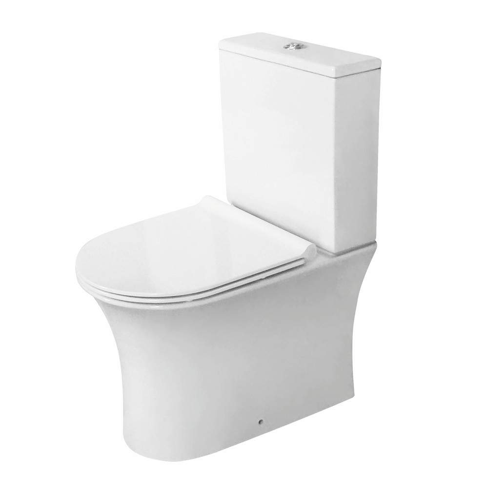 Scudo White Deia Rimless Closed Back Pan (Only) Ceramic