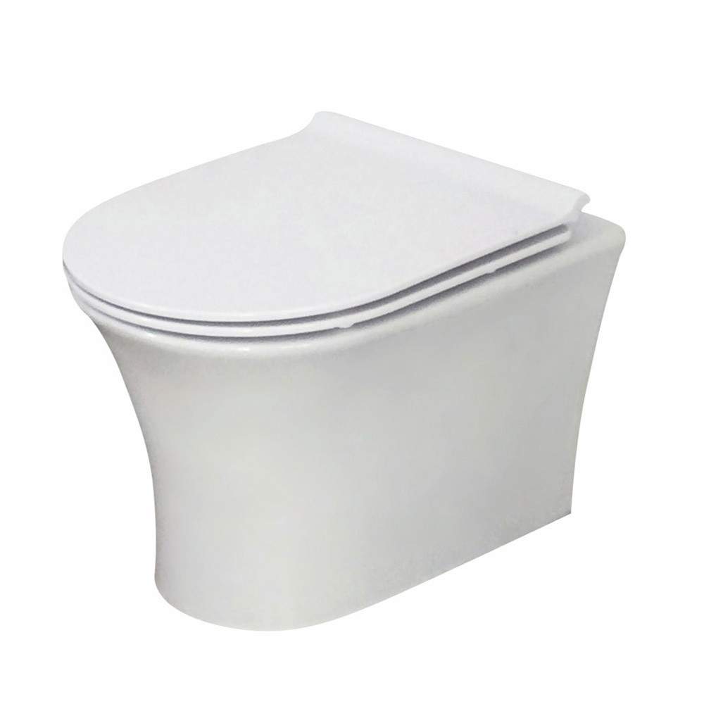 Scudo White Rimless Wall Hung Pan Ceramic